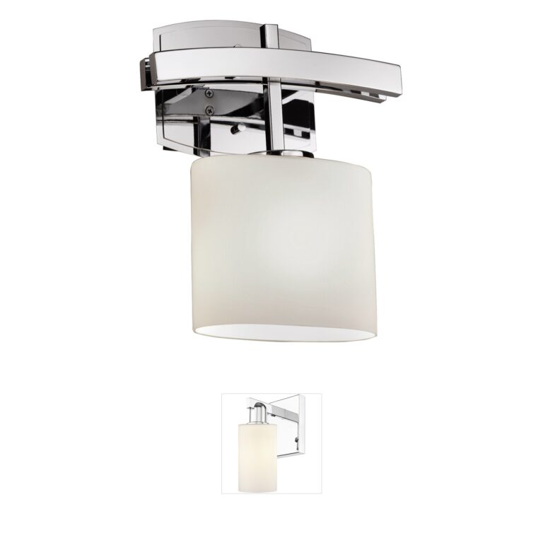 Justice Design Fusion Artisan Opal Glass Wall Sconce - Polished Chrome