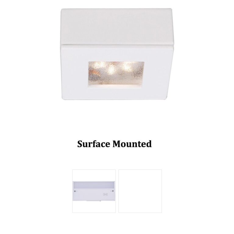 WAC Lighting LED Button Light - White Aluminum Square Puck