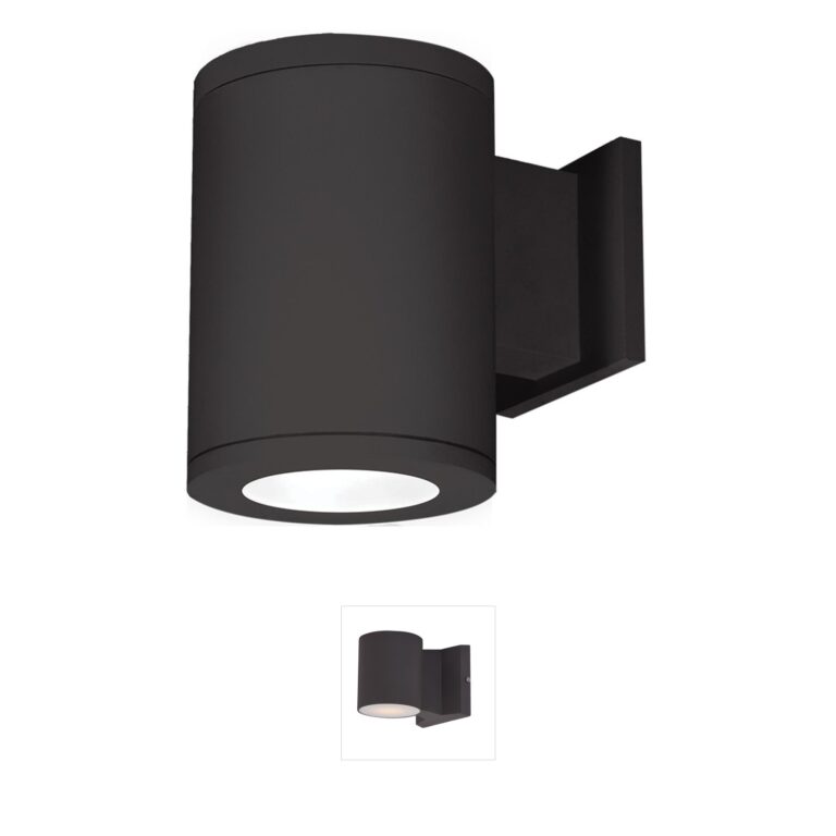 WAC Lighting Tube Arch Black Aluminum LED Wall Sconce