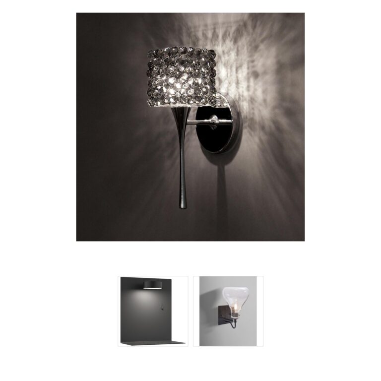 WAC Lighting Eternity Jewelry Black Ice Art Glass Wall Sconce