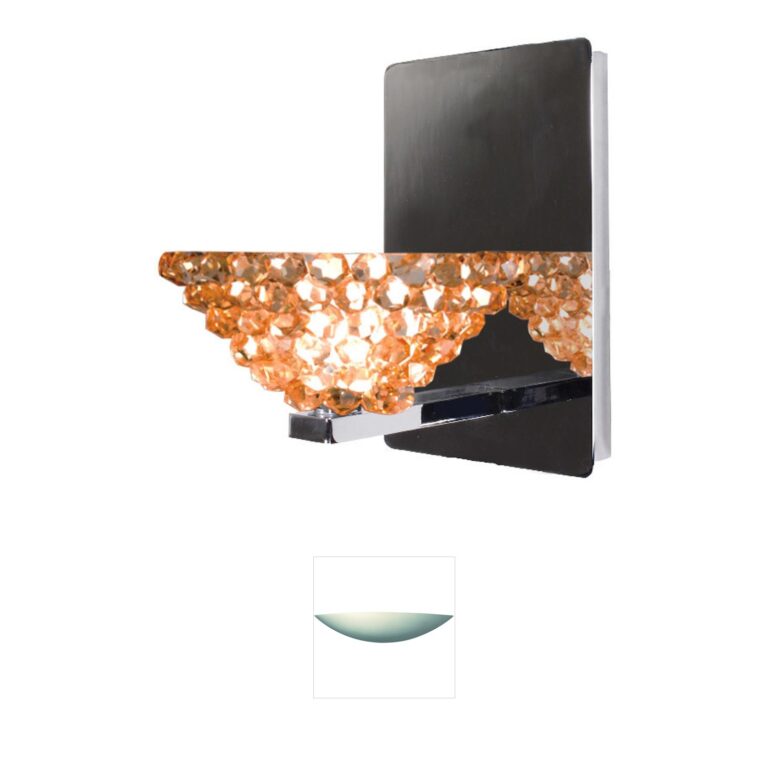 WAC Lighting Eternity Jewelry Giselle Champagne Diamond Art Glass Wall Sconce