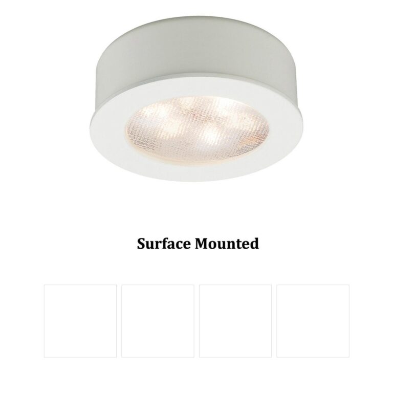 WAC Lighting LED Button Light Recessed or Surface Mount in White