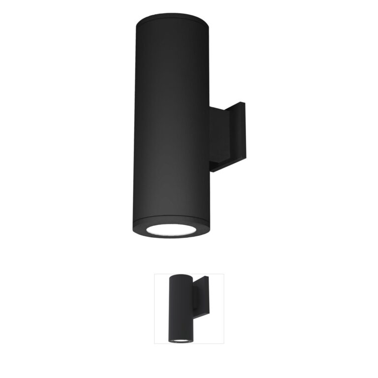 WAC Lighting Tube Arch 8" Black Die-Cast Aluminum LED Up and Down Wall Sconce