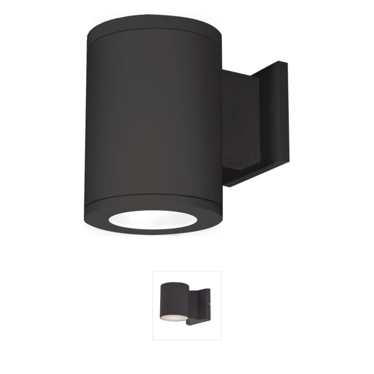 WAC Lighting Tube Arch 6" Black LED Wall Sconce