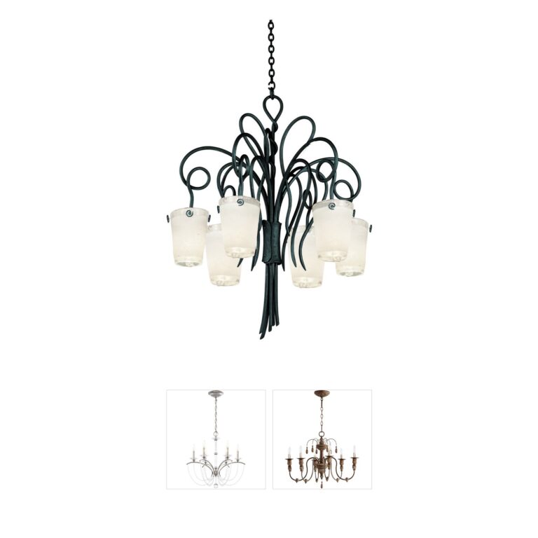 Kalco Tribecca Hand-Forged Tortoise Shell Chandelier