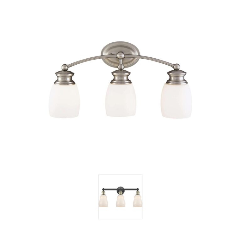 Savoy House Elise Satin Nickel 3-Light Vanity Light