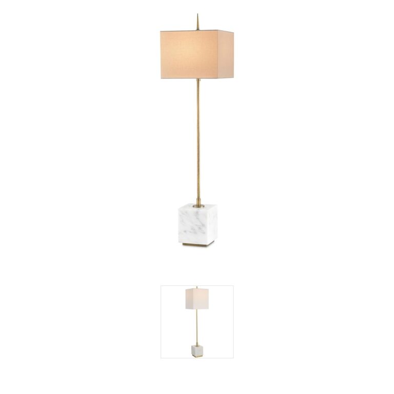 Currey & Company Thompson Brass and Marble Console Lamp
