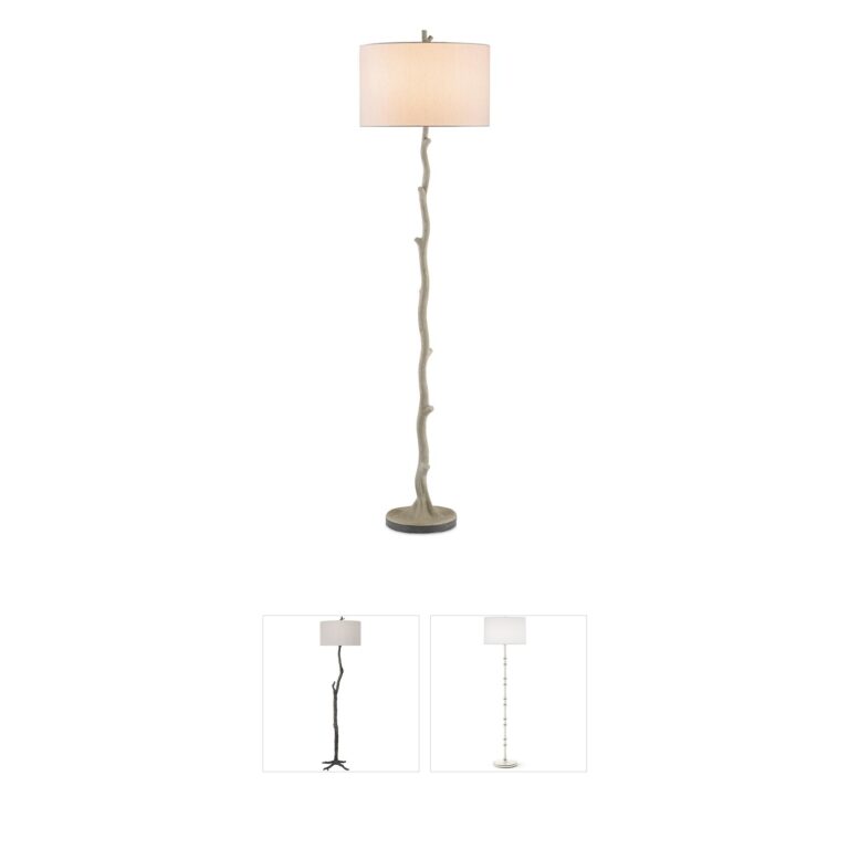 Currey & Company Beaujon Concrete and Wrought Iron Floor Lamp