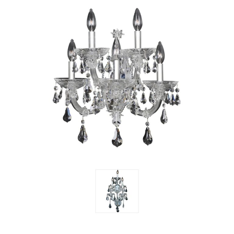 Allegri Brahms Chrome & Firenze Crystal Wall Sconce