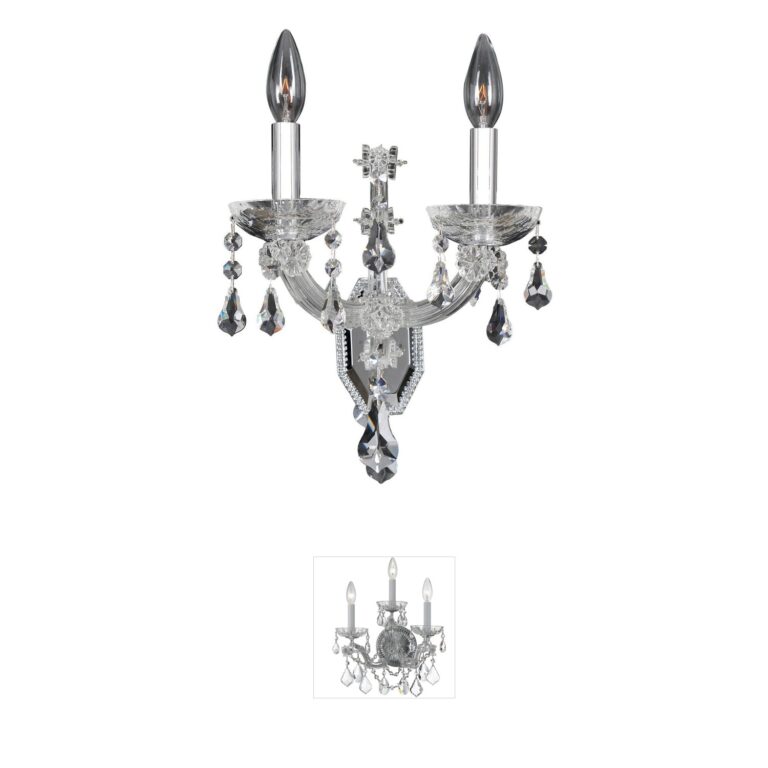 Allegri Brahms Chrome & Firenze Crystal Wall Sconce