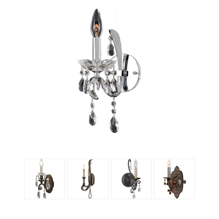 Allegri Catalani Chrome & Firenze Crystal Wall Sconce