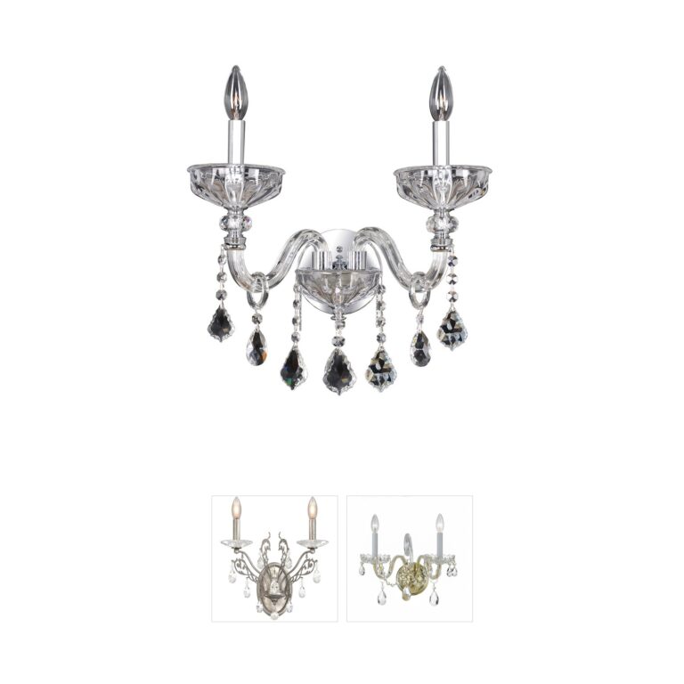 Allegri Clovio Chrome & Firenze Crystal Wall Sconce