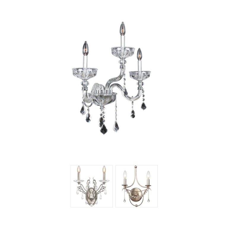 Allegri Clovio Chrome & Firenze Crystal Wall Sconce