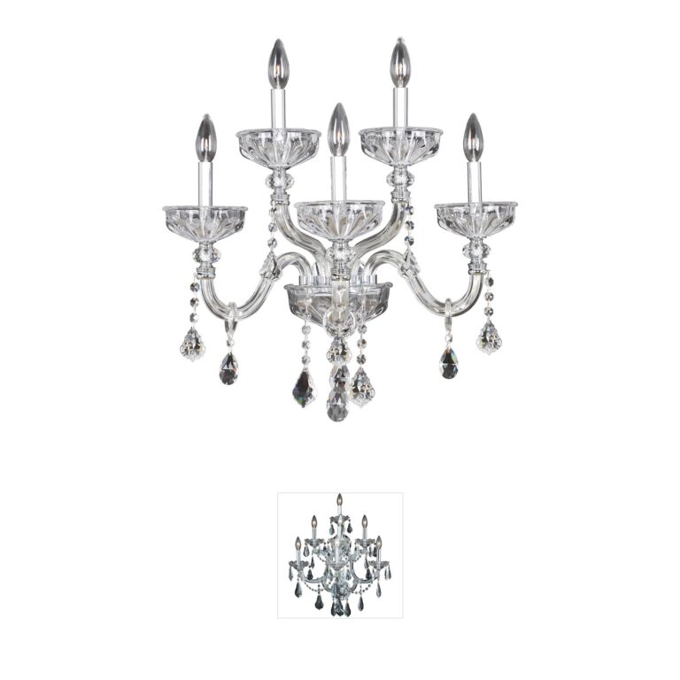 Allegri Clovio Chrome & Firenze Crystal Wall Sconce