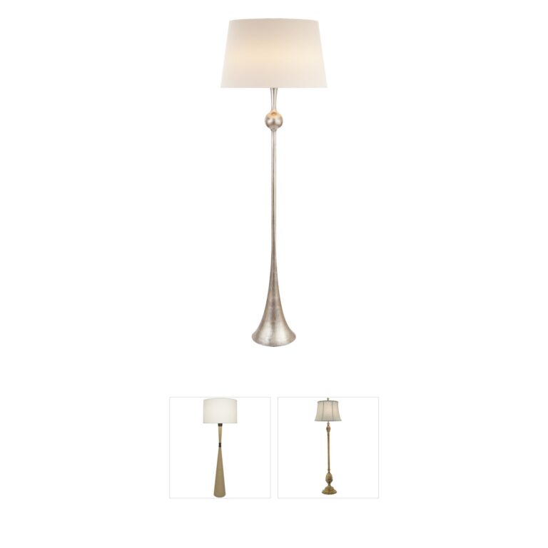 Visual Comfort Signature Collection AERIN Dover Burnished Silver Leaf Floor Lamp
