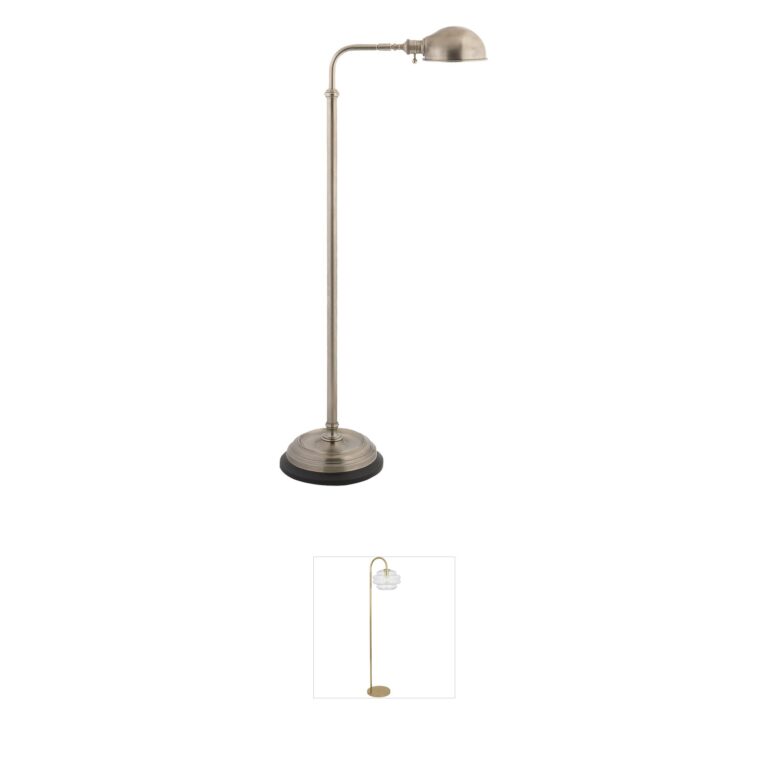 Visual Comfort Signature Collection Chapman & Myers Apothecary Antique Nickel Adjustable Floor Lamp