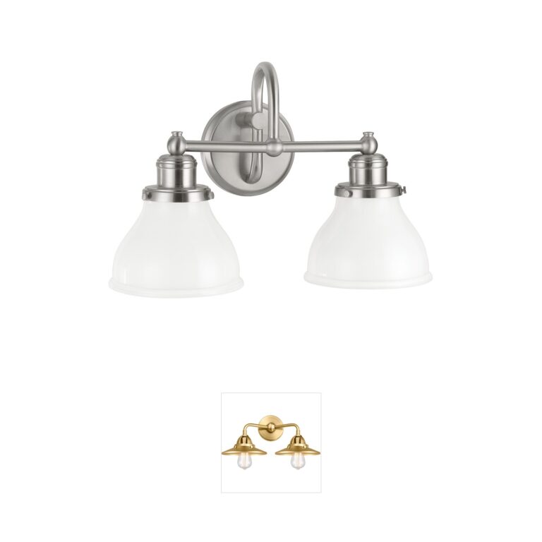 Capital Lighting Fixtures Baxter Brushed Nickel Milk Glass Vanity Light