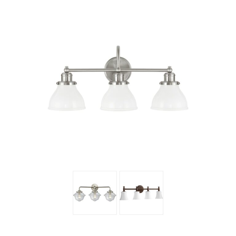 Capital Lighting Baxter 3-Light Milk Glass Vanity in Brushed Nickel