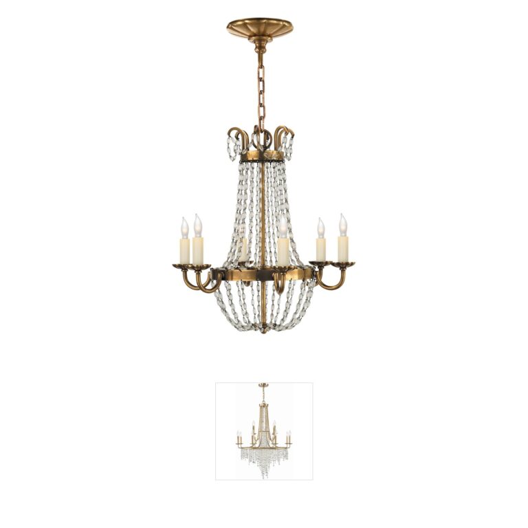 Visual Comfort Signature Collection Chapman & Myers Paris Flea Market Brass Chandelier