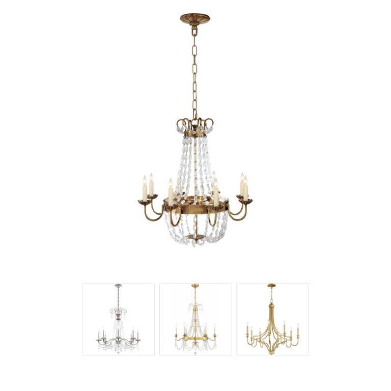 Visual Comfort Chapman & Myers Paris Flea Market 8-Light Chandelier in Antique-Burnished Brass