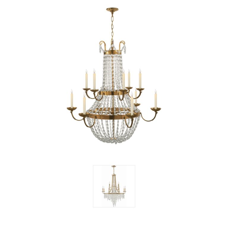 Visual Comfort Signature Collection Paris Flea Market Brass Chandelier