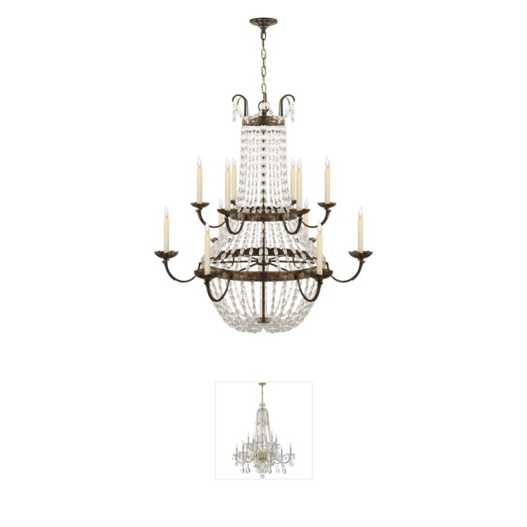 Visual Comfort Signature Collection Chapman & Myers Paris Flea Market Sheffield Silver Chandelier