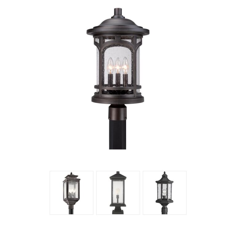 Quoizel Marblehead Palladian Bronze Coastal Armour Post Light