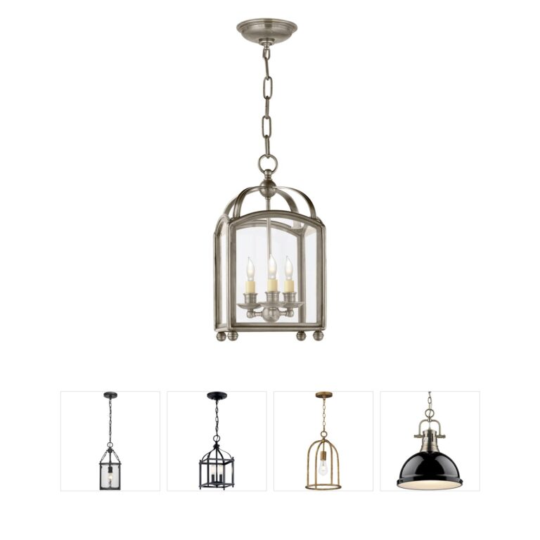 Visual Comfort Signature Collection Chapman & Myers Archtop Antique Nickel Mini Lantern