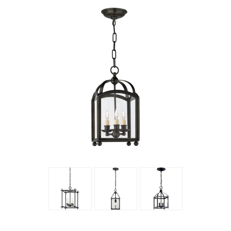Visual Comfort Signature Collection Chapman & Myers Archtop Bronze Mini Lantern