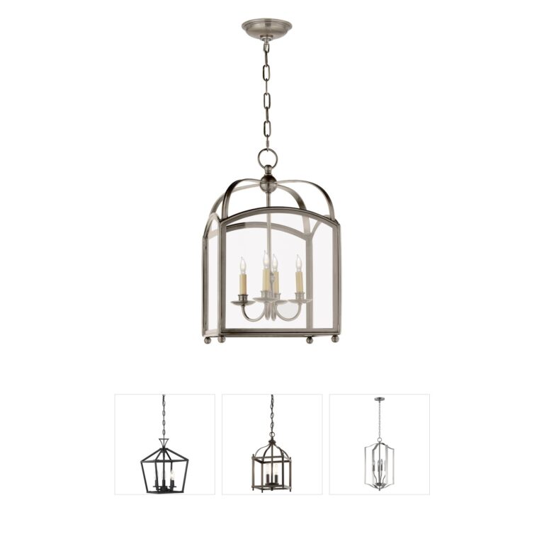 Visual Comfort Signature Collection Chapman & Myers Archtop Antique Nickel Small Lantern