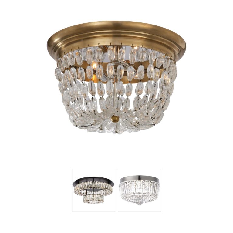 Visual Comfort Signature Collection Chapman & Myers Paris Flea Market Antique-Burnished Brass Flush Mount