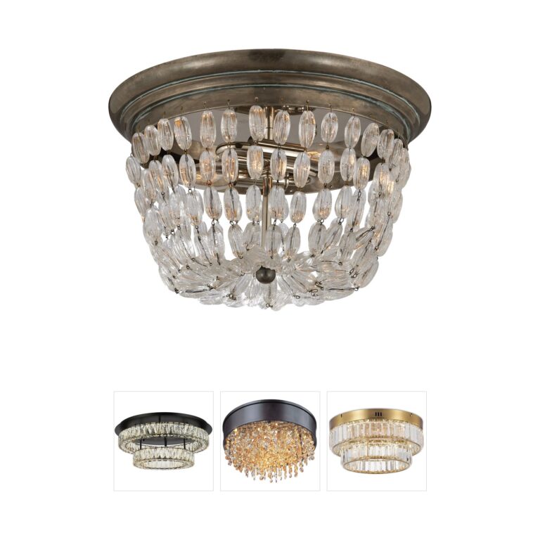 Visual Comfort Signature Collection Chapman & Myers Paris Flea Market Seeded Glass Flush Mount