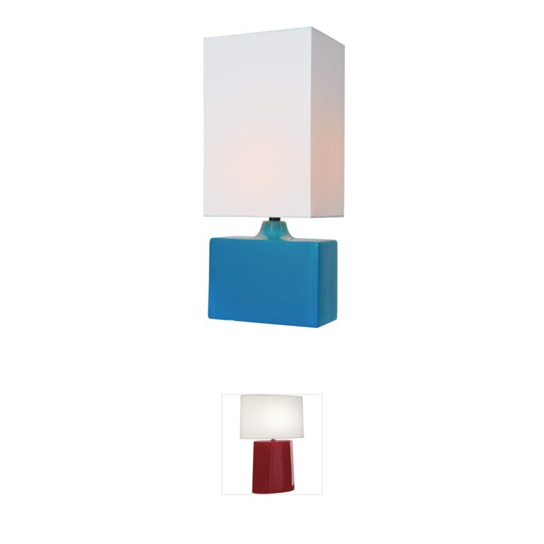 Lite Source Kara Ceramic Table Lamp in Aqua
