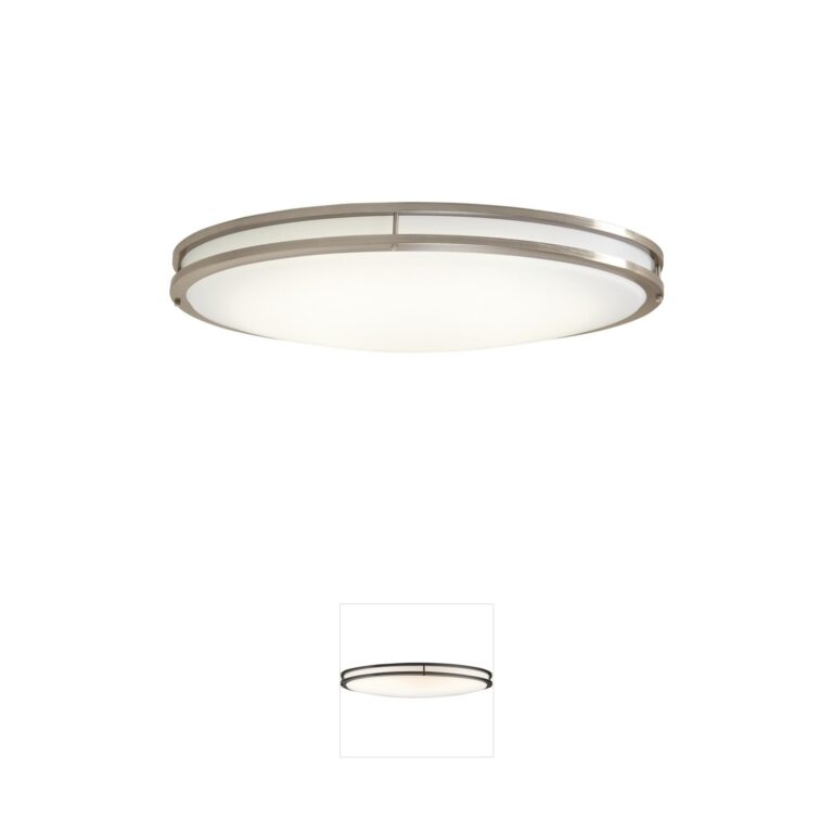 Designers Fountain Oval 32" Brushed Nickel LED Flush Mount