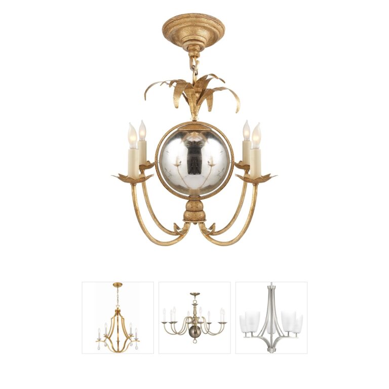 Visual Comfort Chapman & Myers Gramercy Gilded Iron Mini Chandelier