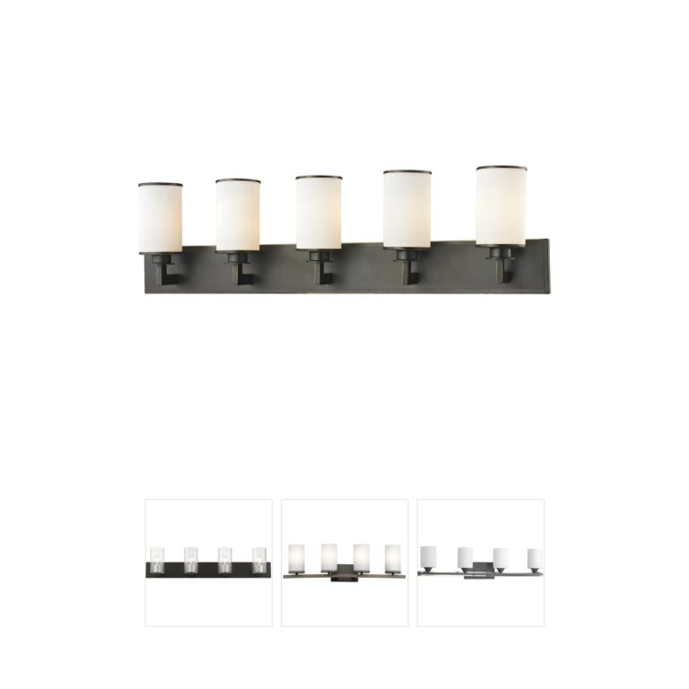 Z-Lite Savannah Matte Opal Glass 5-Light Vanity