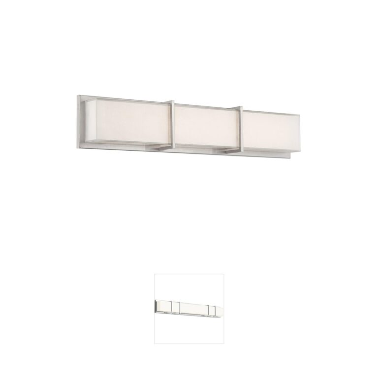 Modern Forms Bahn 26" LED Vanity Light - Brushed Nickel & Glass