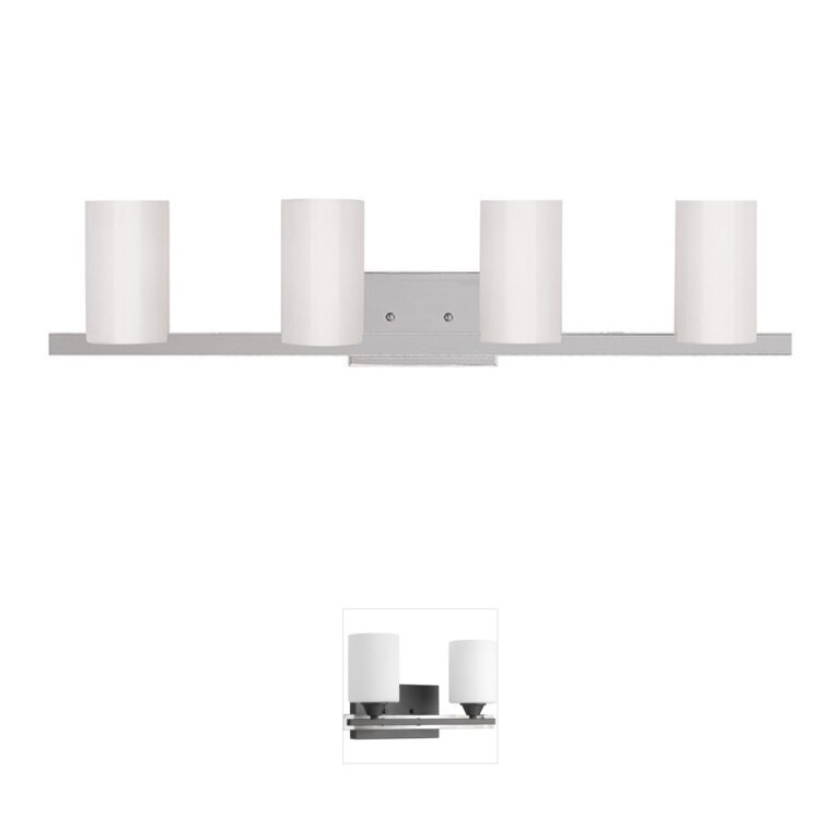Livex Lighting Astoria Polished Chrome & Opal Glass Vanity Light