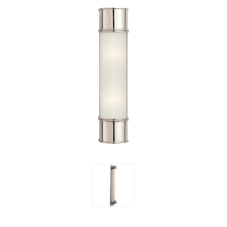 Visual Comfort Signature Collection Chapman & Myers Oxford Polished Nickel 18" Bath Sconce