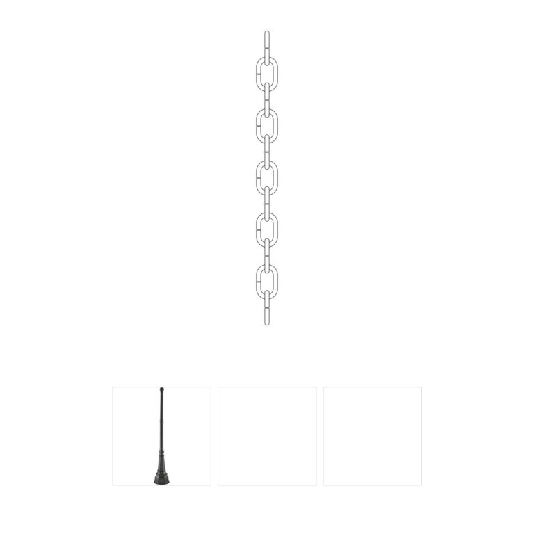 Kichler Accessory 36-Inch Outdoor Steel Lighting Chain in Black