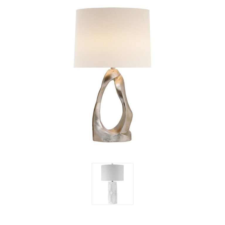 Visual Comfort Signature Collection AERIN Cannes2 Burnished Silver Leaf Table Lamp