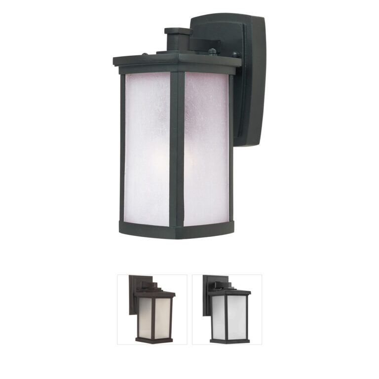 Maxim Lighting Terrace Bronze Outdoor Wall Light with Frosted Seedy Glass