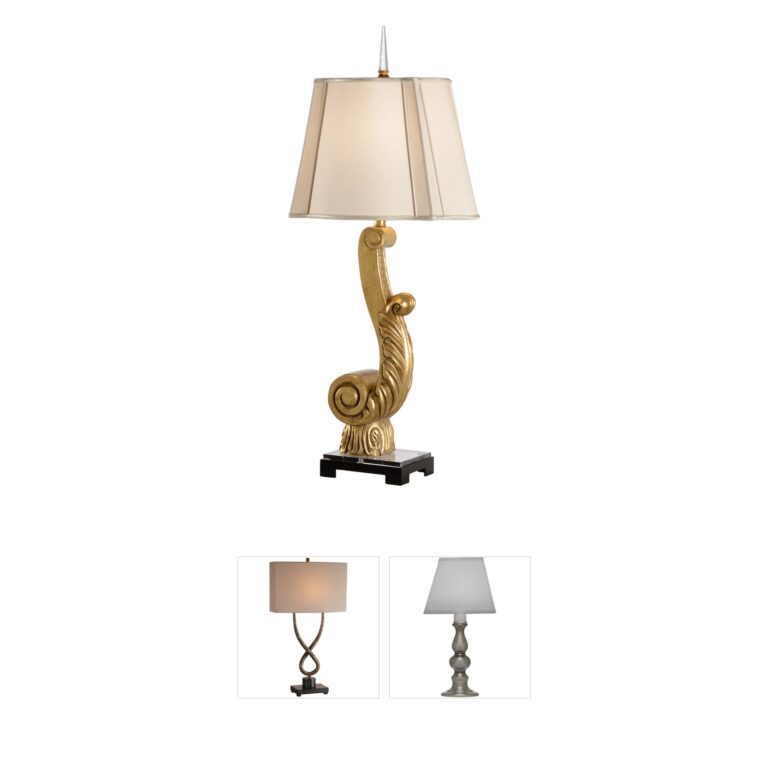 Wildwood Wildwood Antique Gold Leaf Composite Table Lamp