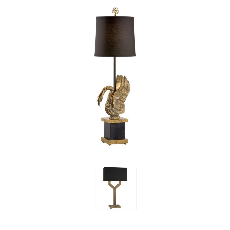 Wildwood Wildwood Aged Gold Leaf 33-Inch Table Lamp