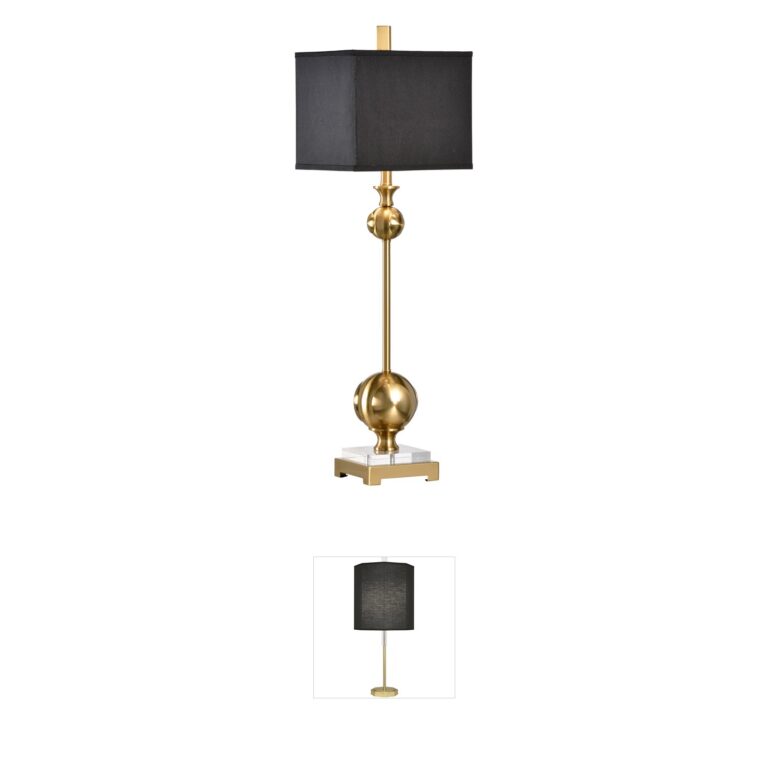 Wildwood Collection 34-Inch Antique Brass Metal Table Lamp