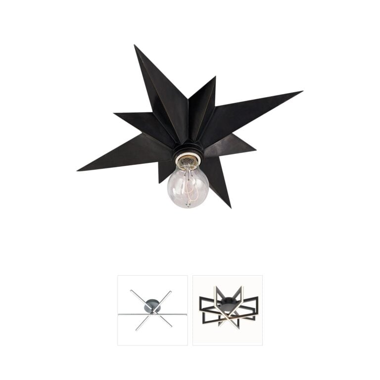 Visual Comfort Signature Collection Eric Cohler Star Bronze Flush Mount