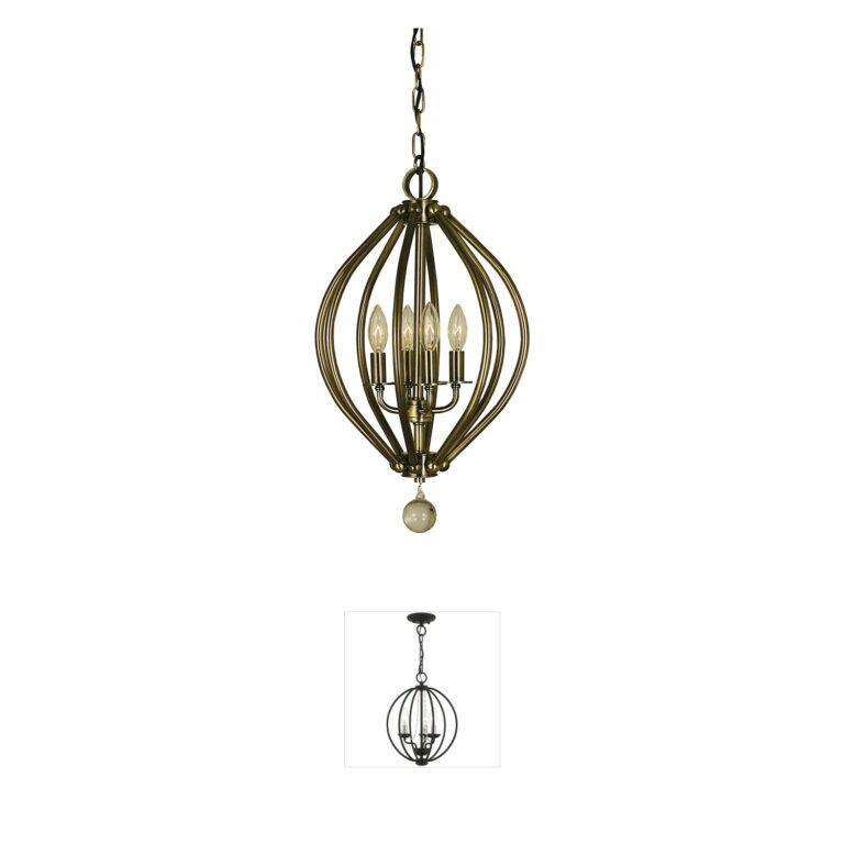 Framburg Dewdrop 4-Light Mini Chandelier