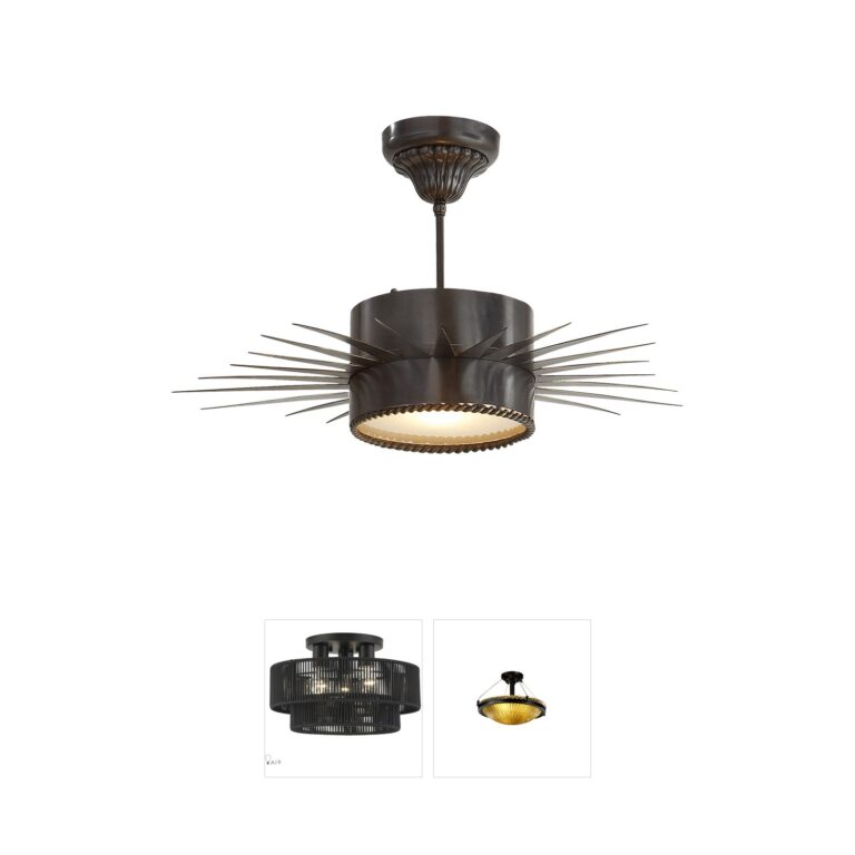 Visual Comfort Signature Collection Suzanne Kasler Soleil Bronze Semi-Flush Mount