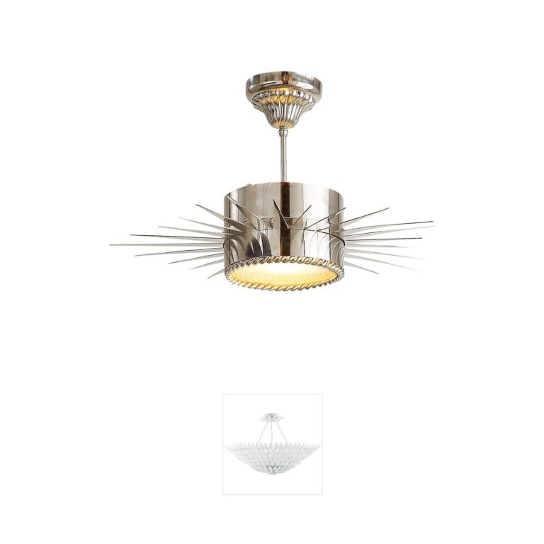 Visual Comfort Suzanne Kasler Soleil Nickel Semi-Flush