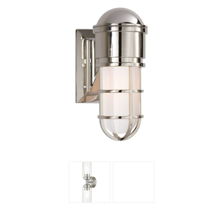 Visual Comfort Signature Collection Chapman & Myers Marine2 Polished Nickel Wall Light